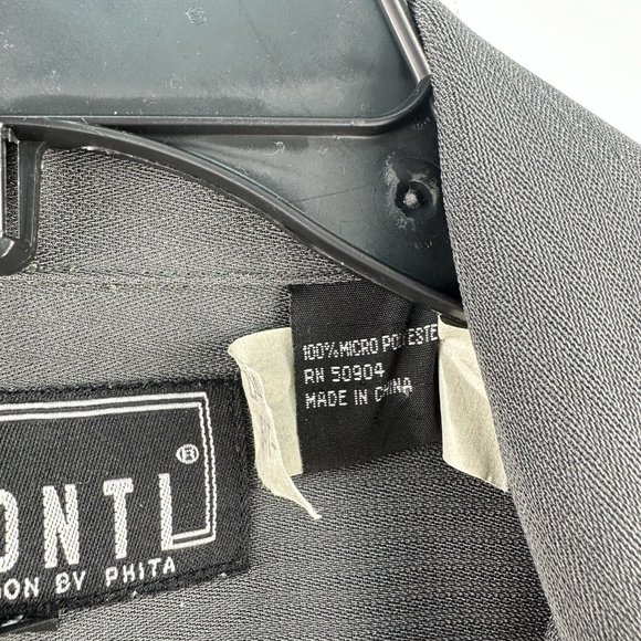 Vintage 80s PRONTI Shirt Men‎ L Gray Heavyweight Pockets Hipster Preppy - Picture 5 of 7